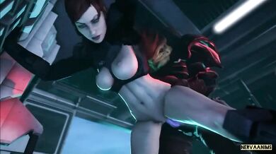 Mass Effect Femshep and Male Krogans Breeding Assignment with the Nerve Anims [Animated]